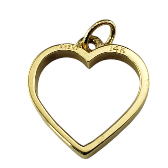 James Avery 14 Karat Yellow Gold Open Heart Pendant #18512 - Picture 4 of 8